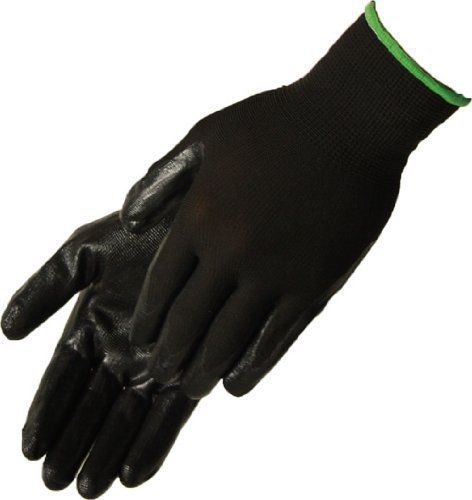 Liberty Q-Grip Ultra-Thin Standard Nitrile Palm Coated Glove with 13-Gauge Black