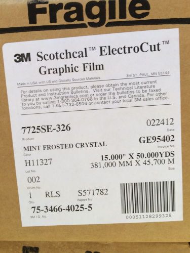 3M SCOTCHCAL ELECTROCUT GRAPHIC FILM - MINT FROSTED CRYSTAL - ****NEW****