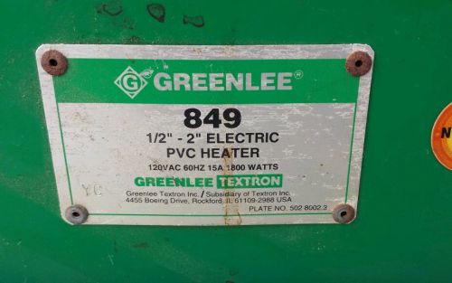 GREENLEE 849 1/2 TO 2&#034; ELECTRIC PVC HEATER