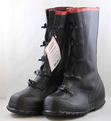 SERVUS Black Rubber Work Boot Buckle Overshoe Size 8 Mens  BRAND NEW