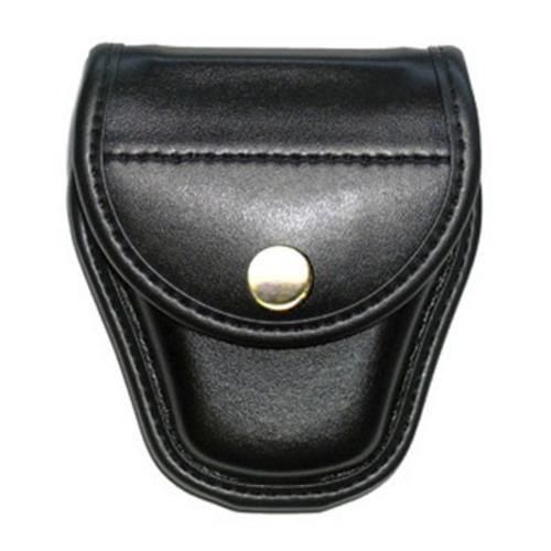 Bianchi 22180 AccuMold Elite Plain Leather Covered Handcuff Case With Brass Snap