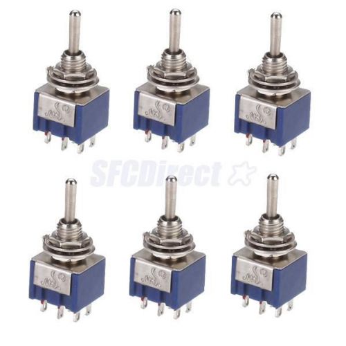 Quality 6pcs on-off-on 3-way mini toggle switch harness kit 6 pin 6a 125vac new for sale