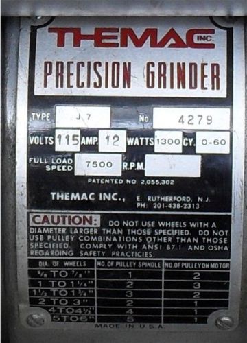 Themac tool post grinder j7 vgc for sale