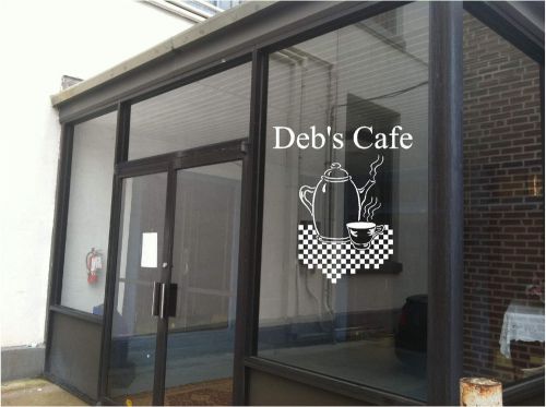 Cafe, diner restaurant business sign vinyl decal sticker sign window door glass for sale