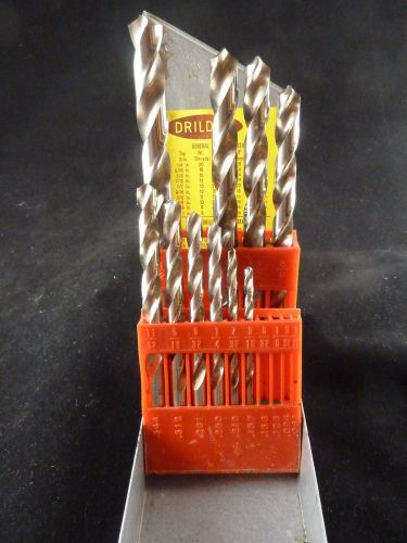 Drildex - triumph twist drill co. usa - 10 of a 15 bit set - used for sale