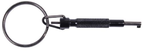 Black 3&#034; Swivel Standard-Issue Easy Grip Aluminum Handcuff Key w/ Split Ring