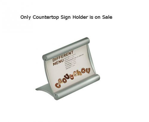 New retail curved metal countertop sign holder 3.5&#034;w x 2.25&#034;h for sale