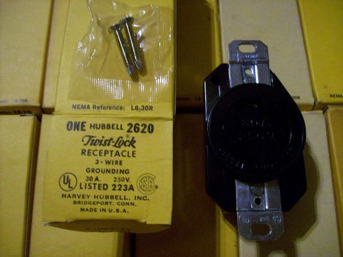 HUBBELL RECEPTACLE TWIST LOCK 30AMP 2620 3-WIRE
