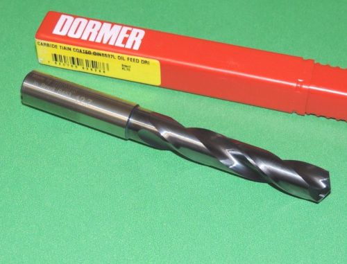 Dormer 1/2&#034; Solid Carbide Coolant Fed Drill 5xD TiALN R453