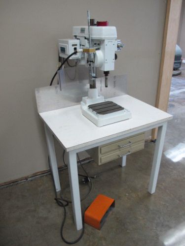 Brother speedycut hi-tap bt1-203 tapping machine on workbench for sale