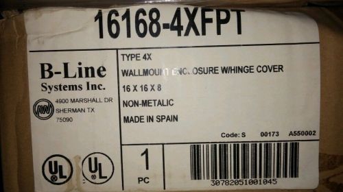 B-Line 16168-4XFPT Wallmount Enclosure W/Hinged Cover