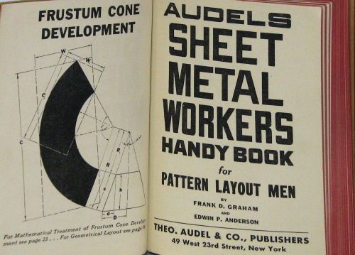 Mid century vintage audels sheet metal workers handy book - 1948 edition for sale