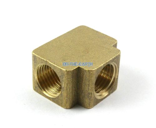 2 Pieces Brass 1/4&#034; BSP 3 way Fitting Fuel Air Gas Water Hose Connector Coupler