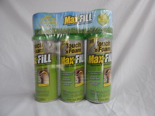 3 pack Touch &#039;N Foam 12OZ Max Fill Expanding Foam Sealant,expired still works
