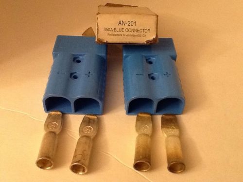 two blue 350 A connector with 2/0 end NEW