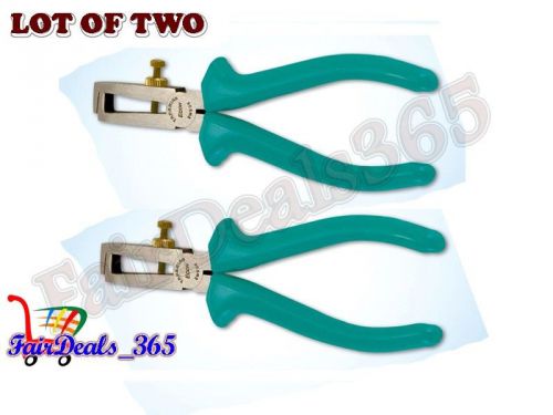 Lot of 2-insulation wire stripper end stripping pliers safe for electrical wkg for sale