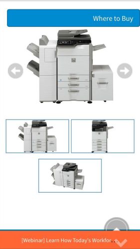 Brand New Sharp MX-M464N Black and White Multifunction Printer Copier