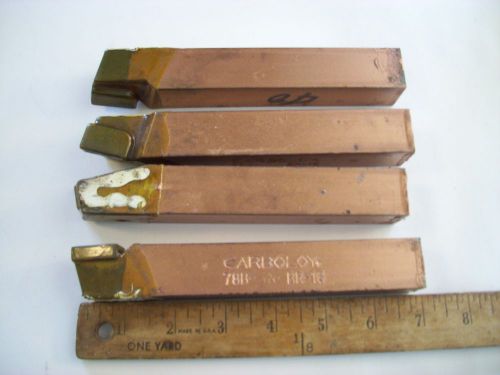4 NOS Carboloy Cemented Carbide Cutting Tools from Metal Lathe 78B  BR-16 1&#034; Sq.