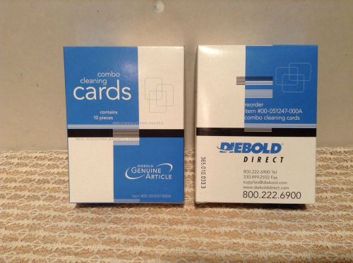 TWO Diebold Cleaning Cards ATM Card Reader 00-051247-000A -Qty. 10/box