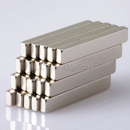 Lot 20pcs strong block cuboid bar magnets n35 rare earth neodymium 30 x 5 x 3mm for sale