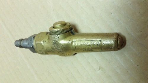 One day! vintage schrader usa brass pneumatic blow gun air blower antique old for sale