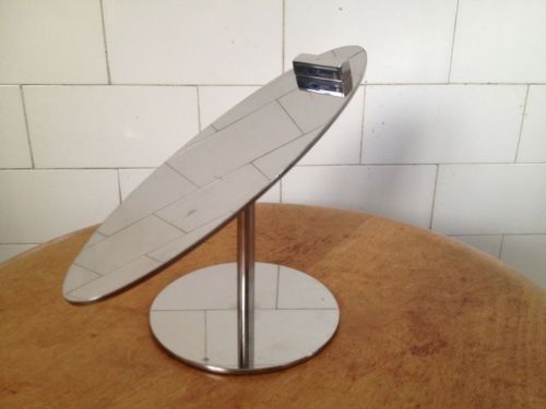  1 stainless shoe display stand retail fixture (10 available) mark white inc vtg