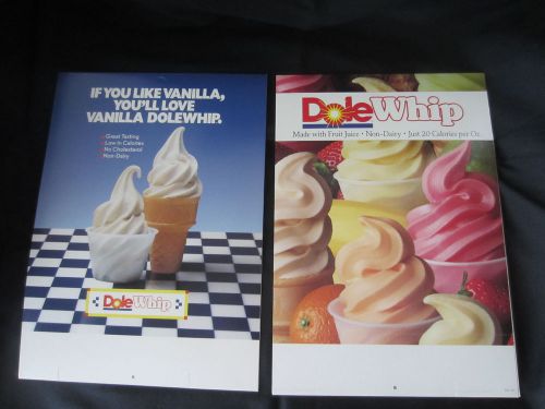 2 Dole Whip Soft Serve Promotional Signs Counter Card Mobile