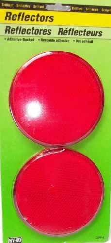 Hy-ko red plexiglass stick on reflector cdrf-4r nib lot of 2 for sale