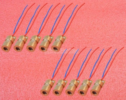 10pcs laser diode module mini 650nm 6mm 5v 5mw laser dot diode head wl red for sale
