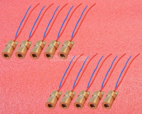 10pcs Laser Diode Module mini 650nm 6mm 5V 5mW Laser Dot Diode Head WL Red