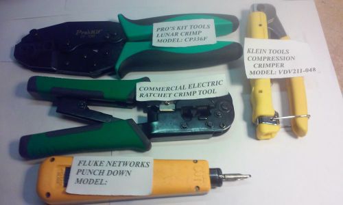 TELECOM HAND TOOLS &lt;KLEIN,FLUKE,PRO&#039;S KIT,COMMERCIAL ELECTRIC&gt; LOT SALE