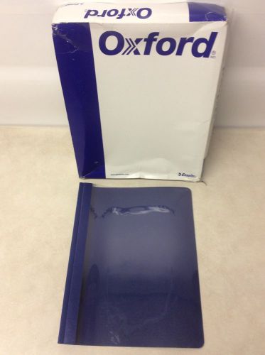 Box 25 Esselte Oxford Premium Clear Front Report Covers #58802 Dark Blue Letter