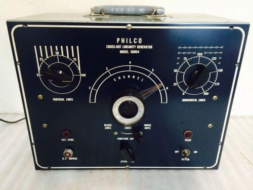 Vintage Philco Cross Dot Linearity Generator Model G 8004