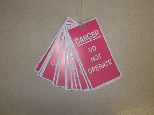 Danger Do Not Operate Tag, Safety, Pacakge of 20 *FREE SHIPPING*