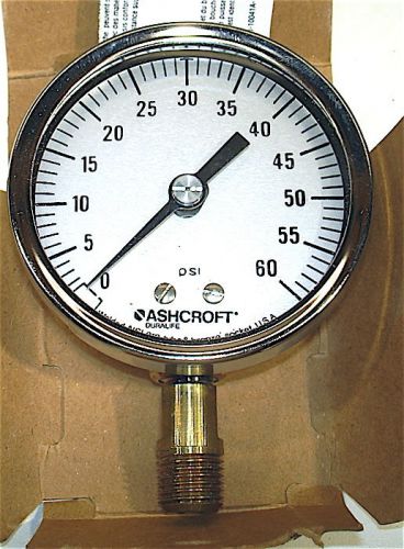 Ashcroft Duralife Gauge - 2C561 - 0-60 psi, Never Used, in original box.