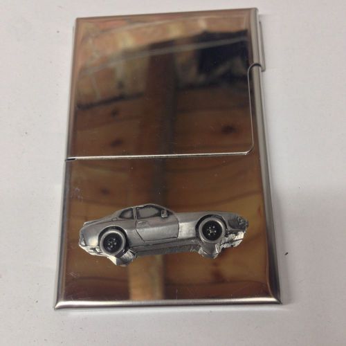 Porsche 944 ref190 Pewter Effect Car on a StainlessSteel Business Card Holder