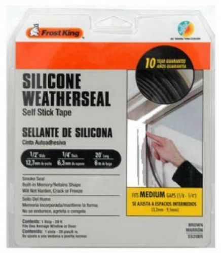 Thermwell Products SS20BR 1/2-Inch by 20-Feet Silicone Smoke Seal