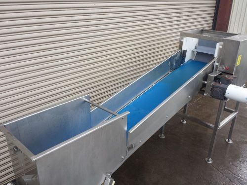 20” x 10’ Long SS Incline Food Grade Conveyor, Conveying