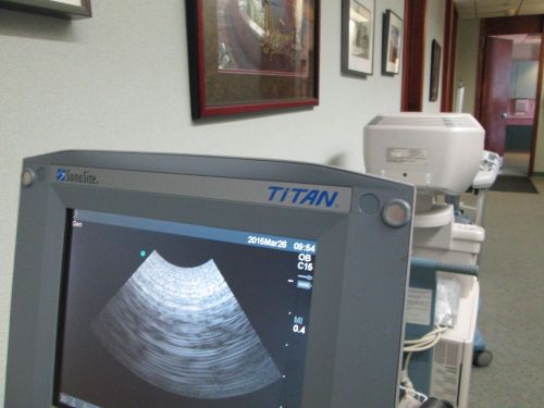 Sonosite Titan ultrasound with C15probe on mobile stand/printer