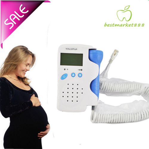 NEW FDA FETAL DOPPLER baby heart monitor + w Sound for pregnant woman use HOT!!