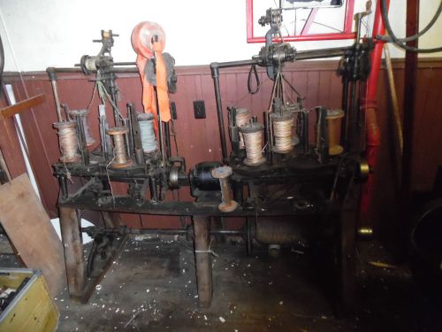 Vintage braiding machine braider Industrial age steampunk