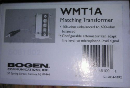 Bogen WMT-1A Input Line Matching Transformer 600 Ohm Microphone Amplifier
