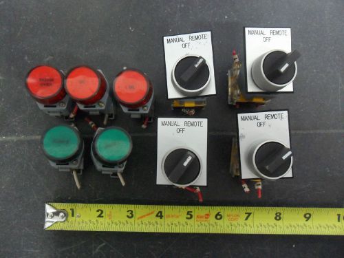 Lot of 5 Warning Lights and 4 power switches--RAT ROD, ROBOT, ????