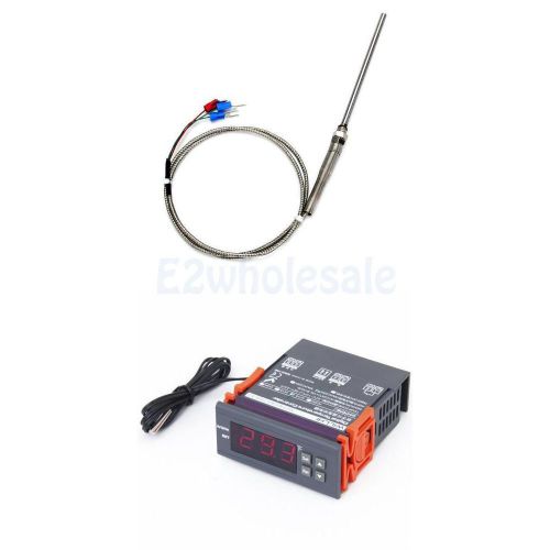 Digital Temperature Controller Thermostat +Control Sensor Probe PT100 1m Range