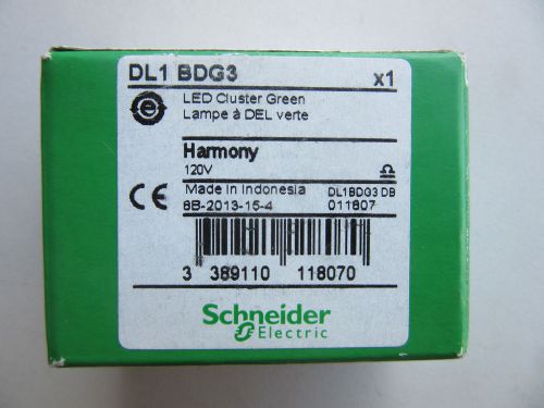 Schneider DL1BDG3 LED Cluster Green Harmony 120V NEW!!! in Box Free Shipping