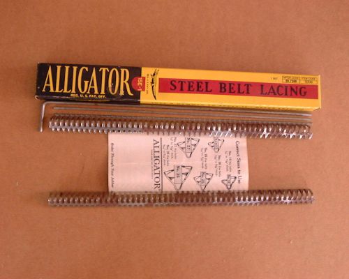 STEEL BELT LACING-ALLIGATOR-NEW-5 MODELS-1/8&#034; THRU 5/16&#034;