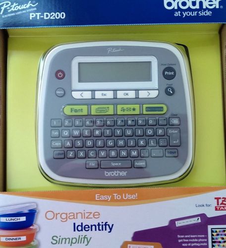 BROTHER PT-D200 P-TOUCH ELECTRONIC LABELING SYSTEM LABEL MAKER NEW in BOX!!
