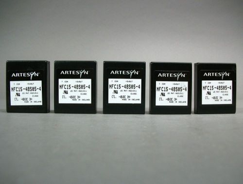 Lot of 5 Artesyn NFC15-48S05-4 DC-DC Converter Free Shipping - New