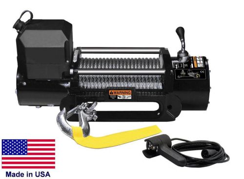 Winch - heavy duty - 12 volt dc - 4.5 hp - 8,500 lb cap - 94 ft cable for sale