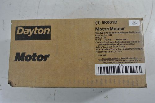 Dayton Motor 1/20 HP 115 VAC Cat: 5K001D